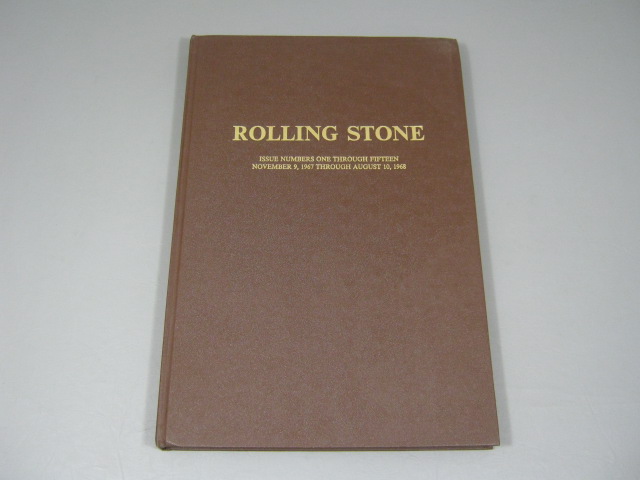 Original Rolling Stone Bound Magazines Book#1 Issues 1-15 11/9/1967-8/10/1968 NR
