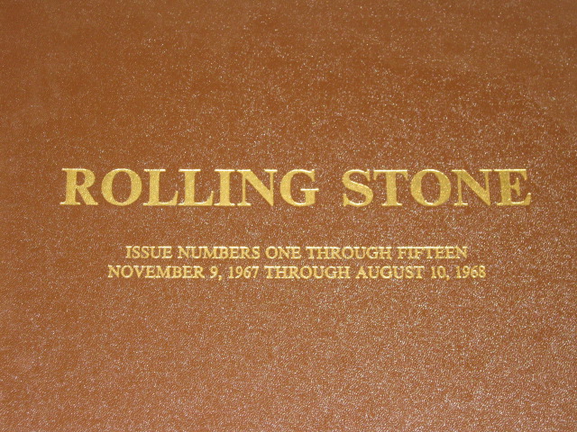 Original Rolling Stone Bound Magazines Book#1 Issues 1-15 11/9/1967-8/10/1968 NR 1