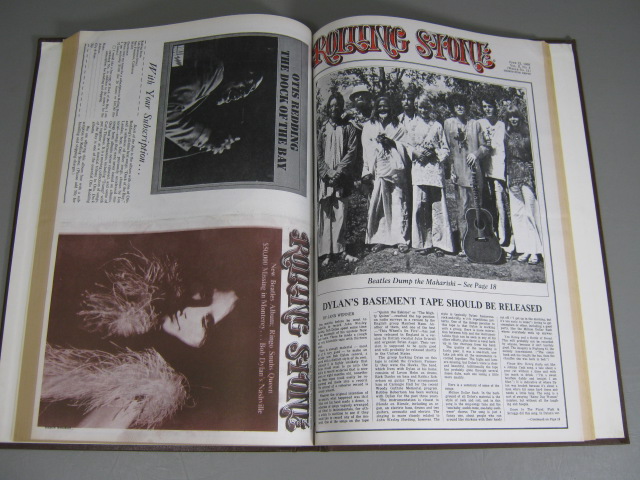 Original Rolling Stone Bound Magazines Book#1 Issues 1-15 11/9/1967-8/10/1968 NR 14