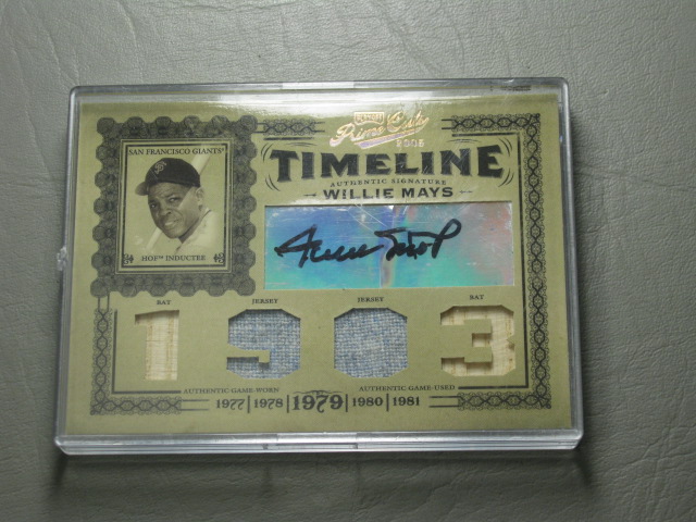 2005 Playoff Prime Cuts Timeline Willie Mays Signed 1979 1903 #30/50 Bat Jersey
