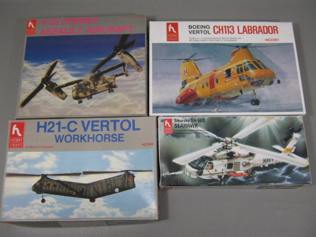 9 Hobby Craft Matchbox Helicopter Collection Lot Chinook Seahawk Osprey Vertol 1