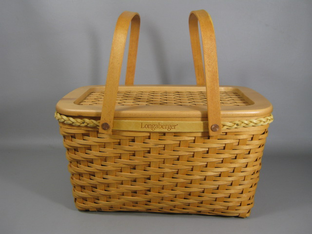 Longaberger Founders Market Basket W/Lid In Original Box 18791 Signed 2000 MIB 1