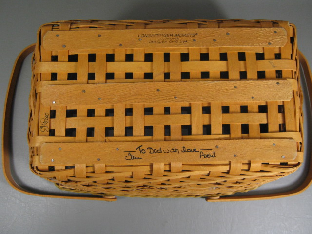 Longaberger Founders Market Basket W/Lid In Original Box 18791 Signed 2000 MIB 2