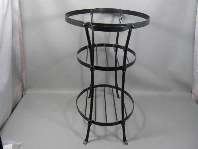 Longaberger Wrought Iron Beverage Tub Stand 2 Tier Extra Feet Table Top Or Floor 2