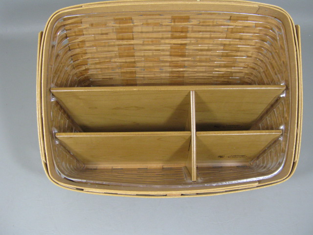 Longaberger Sort Store Desktop Organizer Basket Protector Woodcraft Divider 2005 1