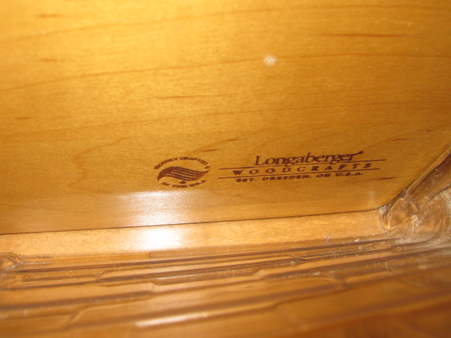 Longaberger Sort Store Desktop Organizer Basket Protector Woodcraft Divider 2005 2