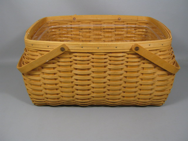 Longaberger Craft Keeper Basket Butternut Liner Protector + 2 Inserts 2005 NR! 1