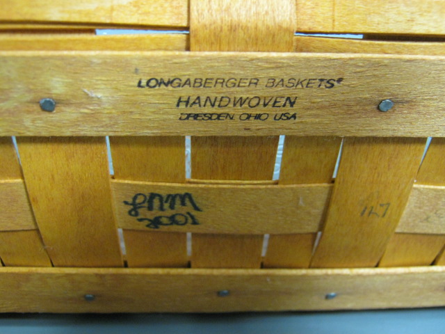 Longaberger Peony Basket Wrought Iron Miniature Baking Dish Milk Pitcher Liners 5