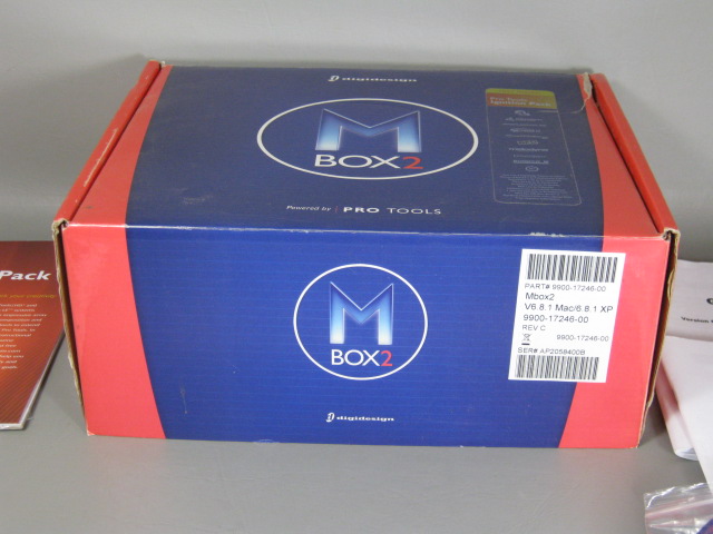 Digidesign Mbox2 Digital Recording Interface Pro Tools Manuals Software Orig Box 10