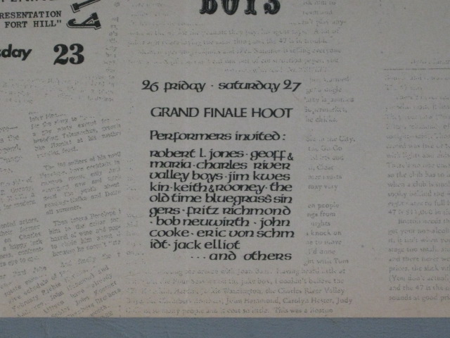 4 RARE Vtg Club 47 1960s Folk Rock Blues Concert Calendar Posters Harvard Square 6