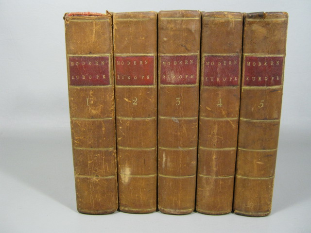 The History Of Modern Europe 5 Volume Set William Russell 1786 Hardcover Books