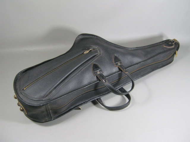 Vintage Leather Alto Sax Saxophone Gig Bag Carrying Case Artistic Black
