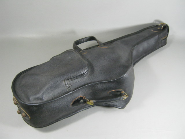 Vintage Leather Alto Sax Saxophone Gig Bag Carrying Case Artistic Black 1