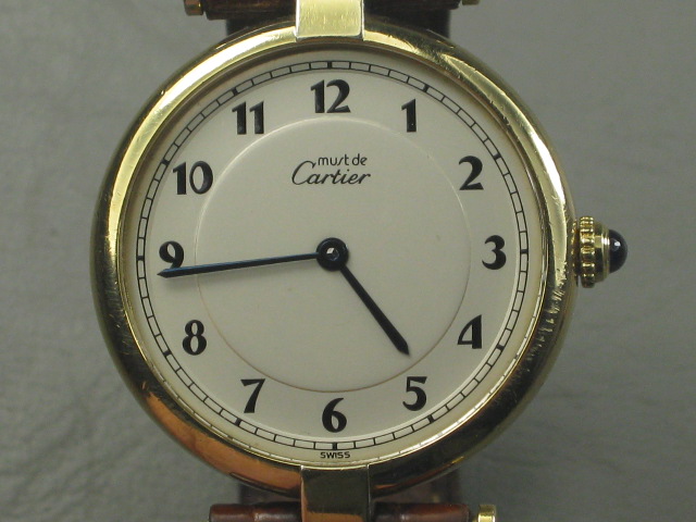 Must De Cartier Vermeil 18k Gold Plated Silver Quartz Argent 925 Plaque Or G 20M