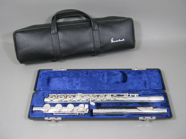 Gemeinhardt 3SB Custom Solid Silver Open Hole Inline G Low B Foot Flute Outfit +