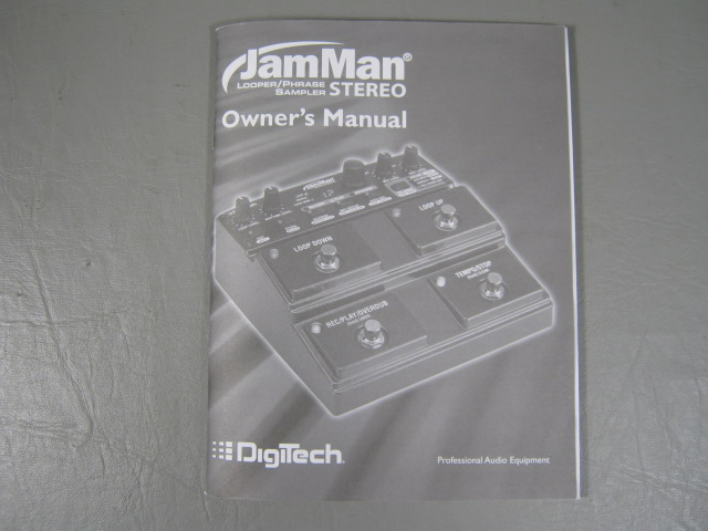 Digitech Jam Man Stereo Looper Phrase Sampler Guitar Effect Pedal W/Power Supply 5