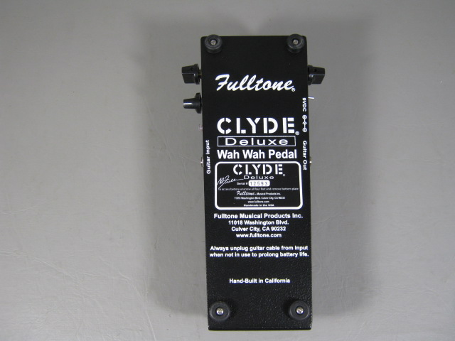 Fulltone Clyde Deluxe Triple Voiced Wah Wah Guitar Effects Pedal Mint Cond NR 3