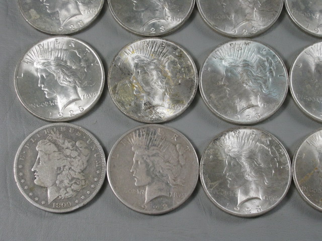 20 Silver Dollars Collection Set Lot 1899-O Morgan 1922-S 1923 Peace Cull NO RES 1