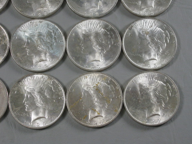 20 Silver Dollars Collection Set Lot 1899-O Morgan 1922-S 1923 Peace Cull NO RES 2
