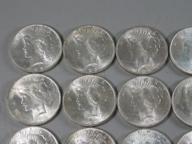 20 Silver Dollars Collection Set Lot 1899-O Morgan 1922-S 1923 Peace Cull NO RES 3