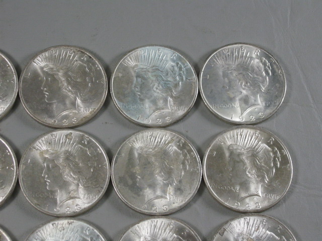 20 Silver Dollars Collection Set Lot 1899-O Morgan 1922-S 1923 Peace Cull NO RES 4