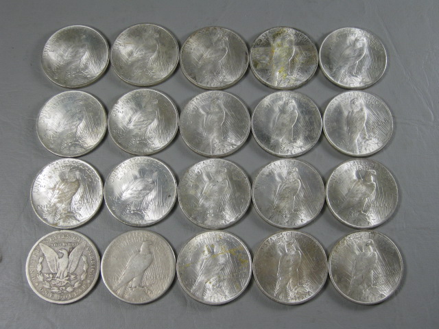 20 Silver Dollars Collection Set Lot 1899-O Morgan 1922-S 1923 Peace Cull NO RES 5