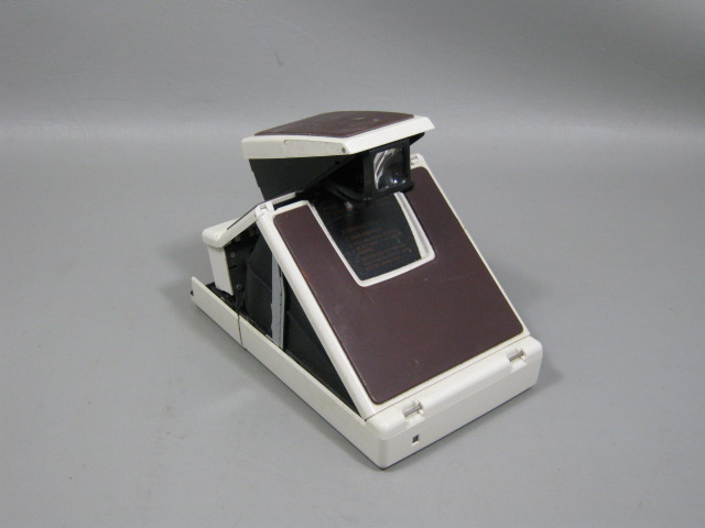Vtg White Polaroid SX-70 Land Instant Film Camera Model 2 W/ Leather Case Tested 5