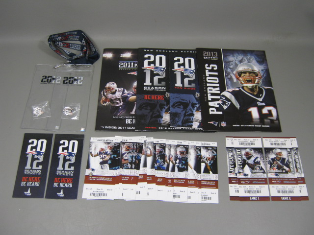 New England Patriots 2012 Season Tickets Full Set + AFC Champ Game + 2011 2013 +