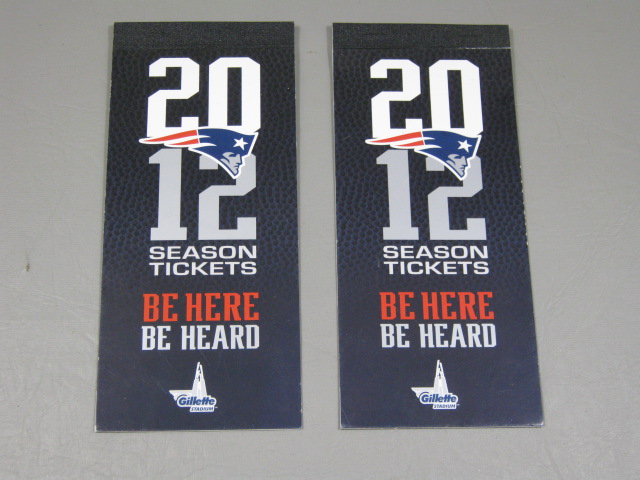 New England Patriots 2012 Season Tickets Full Set + AFC Champ Game + 2011 2013 + 8