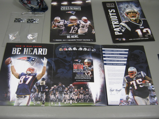 New England Patriots 2012 Season Tickets Full Set + AFC Champ Game + 2011 2013 + 12