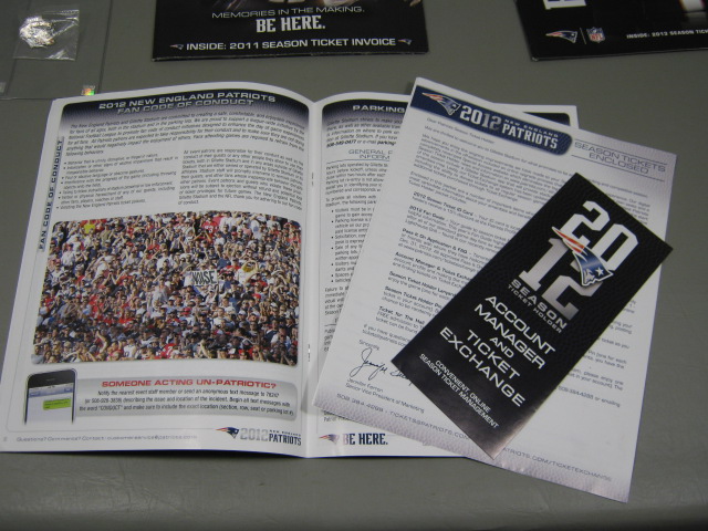 New England Patriots 2012 Season Tickets Full Set + AFC Champ Game + 2011 2013 + 14