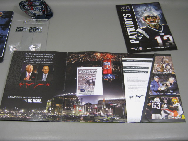 New England Patriots 2012 Season Tickets Full Set + AFC Champ Game + 2011 2013 + 18