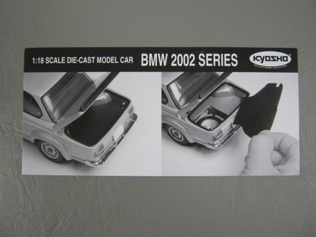Kyosho BMW 2002 Turbo White 1/18 Scale Diecast Model Car MIB 08542W No Reserve 6
