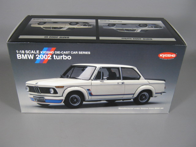Kyosho BMW 2002 Turbo White 1/18 Scale Diecast Model Car MIB 08542W No Reserve 8