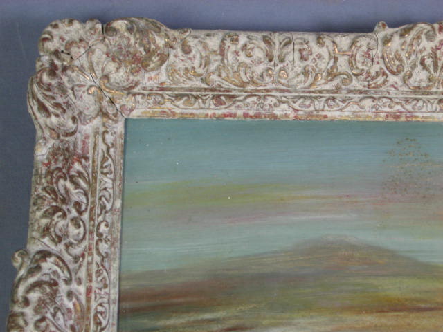 Antique Mary Frack Landscape Oil On Board Art Painting 2