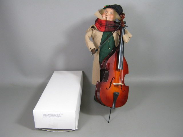 Byers Choice Christmas Caroler Musician With Double Bass Instrument In Box EXC!!