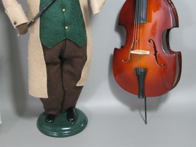 Byers Choice Christmas Caroler Musician With Double Bass Instrument In Box EXC!! 3