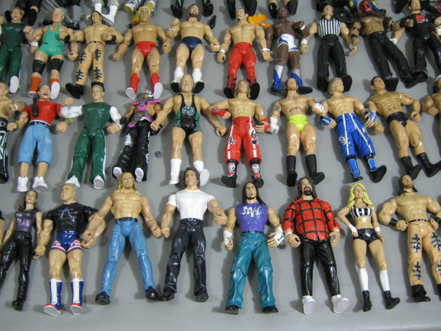 48 Mattel Jakks Pacific WWE WWF Wrestling Action Figures Belt Card Accessory Lot 2