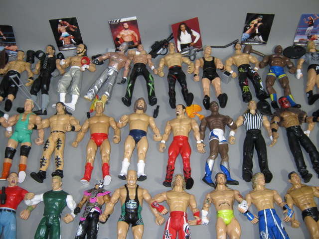48 Mattel Jakks Pacific WWE WWF Wrestling Action Figures Belt Card Accessory Lot 5