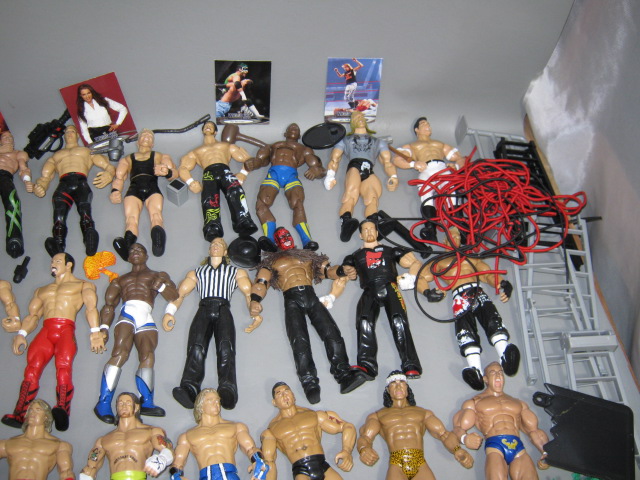 48 Mattel Jakks Pacific WWE WWF Wrestling Action Figures Belt Card Accessory Lot 6