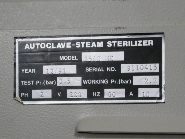 Reconditioned Tuttnauer 2540MK Autoclave Sterilizer 3 Trays 120V Conversion 9