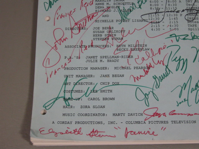 1987 Cast Autographed Days Of Our Live DOOL Soap Opera TV Script Episode 5607 NR 3