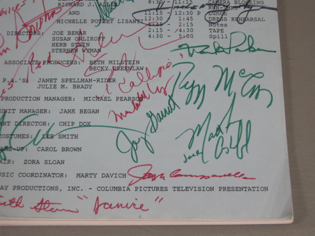 1987 Cast Autographed Days Of Our Live DOOL Soap Opera TV Script Episode 5607 NR 4