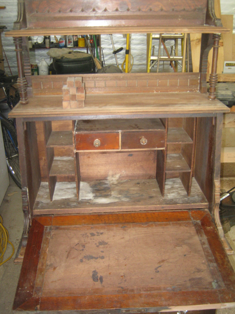 Antique Secretaries Desk Built 1880-1910 Unknown Maker PICK UP ONLY ST ALBANS VT 1