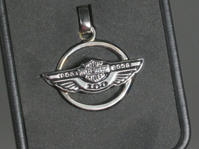 1903-2003 Harley-Davidson 100th Anniversary Employee Winged Emblem Pendant + Box