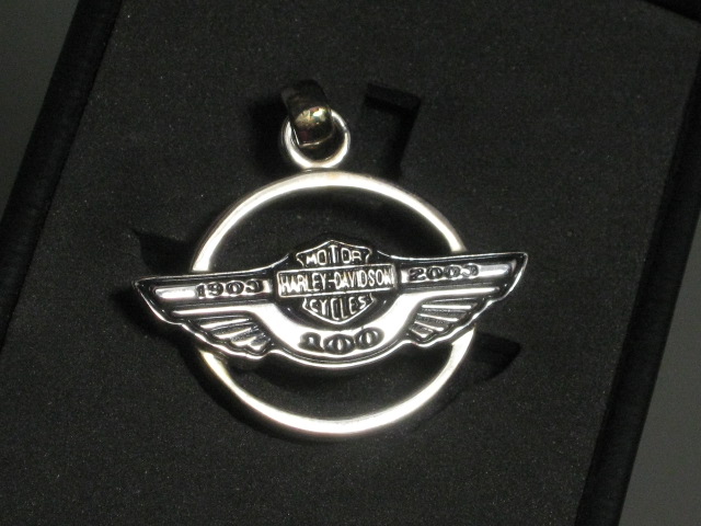 1903-2003 Harley-Davidson 100th Anniversary Employee Winged Emblem Pendant + Box 1