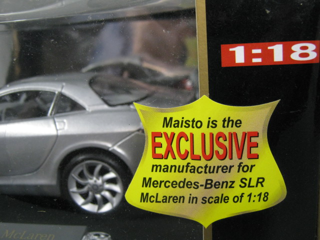 3 Maisto Mercedes Benz SLR McLaren CLK LM GTR Street 1/18 Scale Diecast No Res 3
