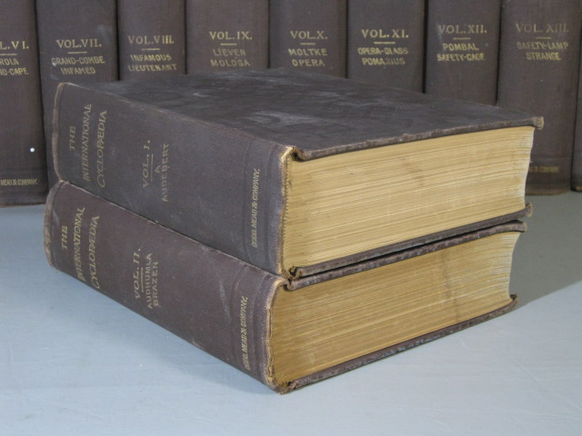 Vtg Antique 1898 International Cyclopedia Set 15 Volumes Hardcover Encyclopedia 9