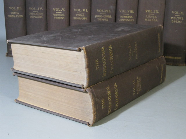 Vtg Antique 1898 International Cyclopedia Set 15 Volumes Hardcover Encyclopedia 11