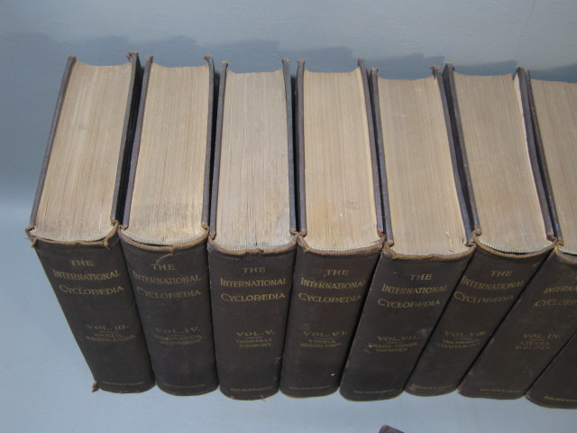 Vtg Antique 1898 International Cyclopedia Set 15 Volumes Hardcover Encyclopedia 12